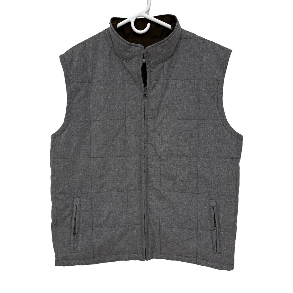 Cutter & Buck Reversible Men's Gray Quilted Vest XL